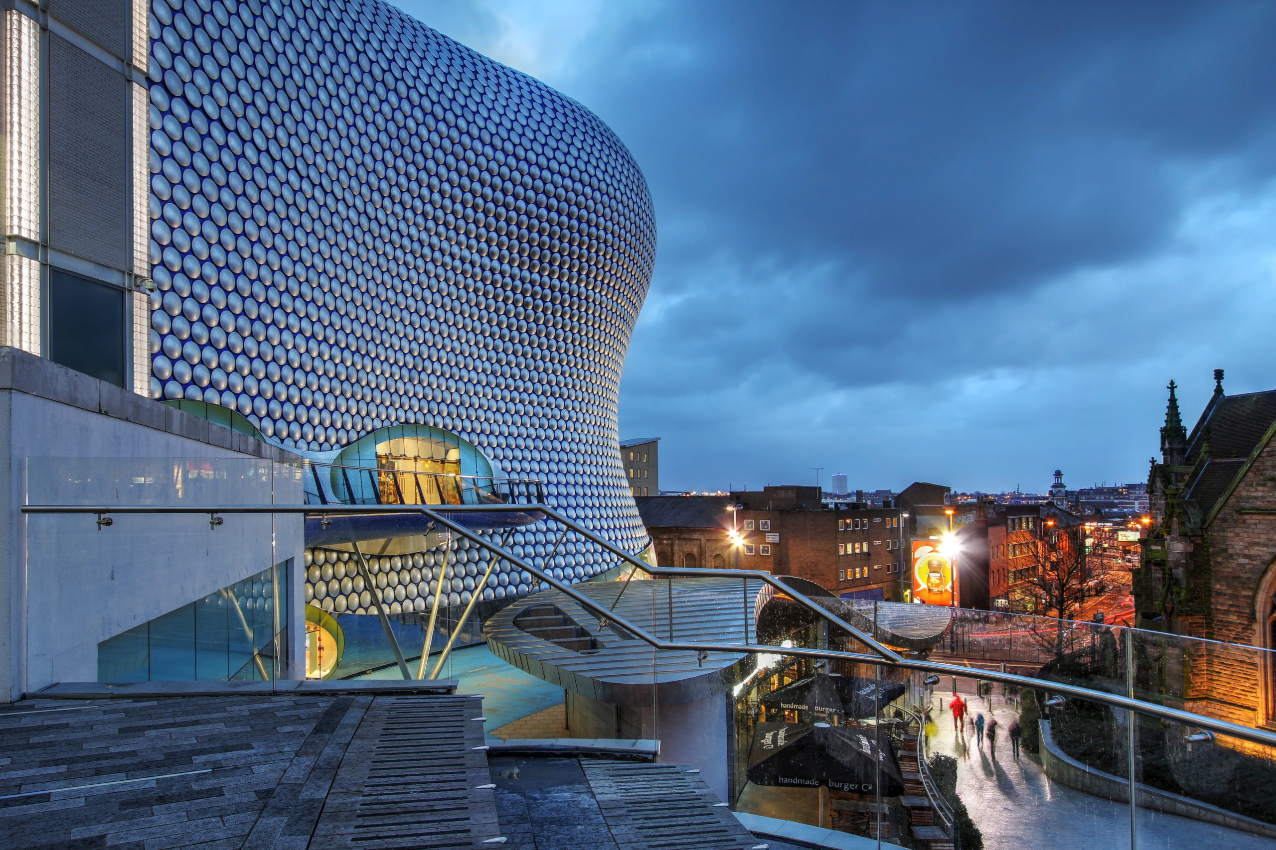 Birmingham,,Uk,-,January,30:,Night,Scene,In,Downtown,Birmingham,